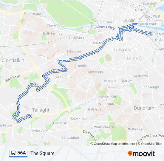 56A Bus Line Map