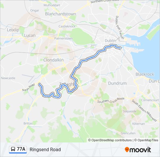 77A Bus Line Map