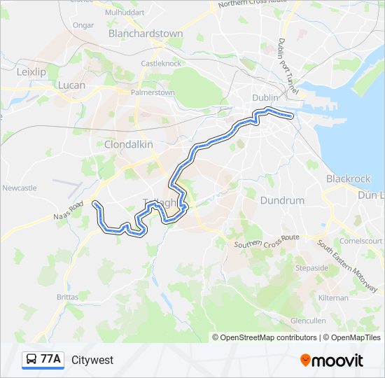 77A bus Line Map