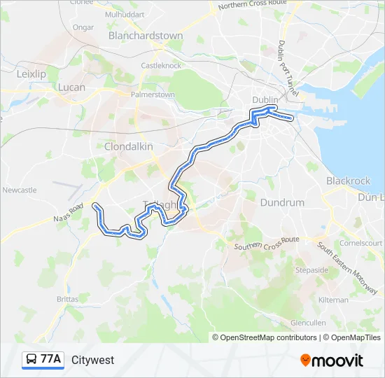 77A Bus Line Map