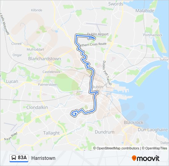 83A Bus Line Map