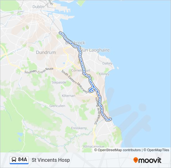 84A Bus Line Map