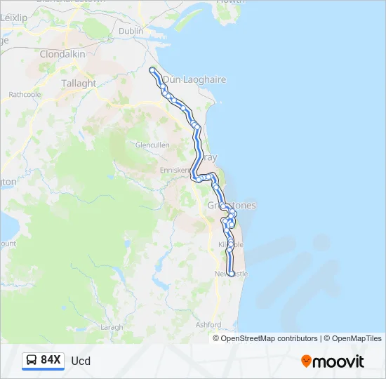 84X Bus Line Map