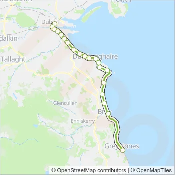 DART Train Line Map