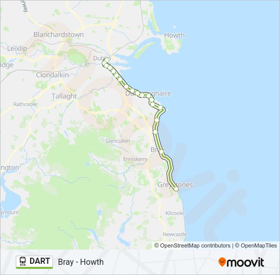 DART Train Line Map