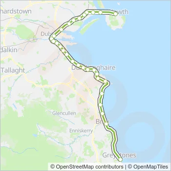 DART Train Line Map
