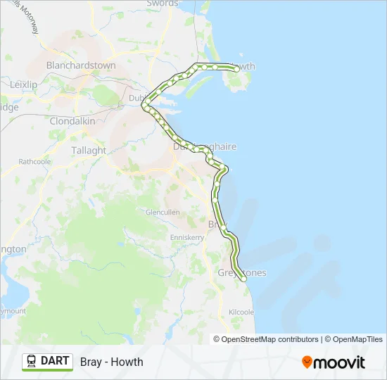DART Train Line Map
