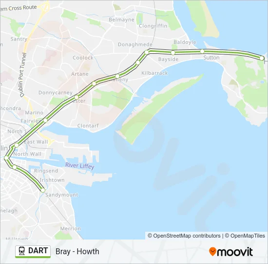DART Train Line Map