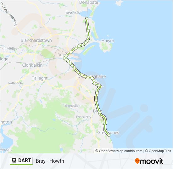 DART Train Line Map