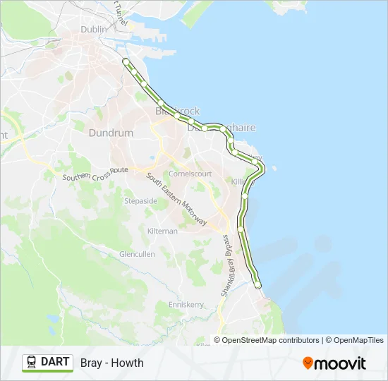DART Train Line Map
