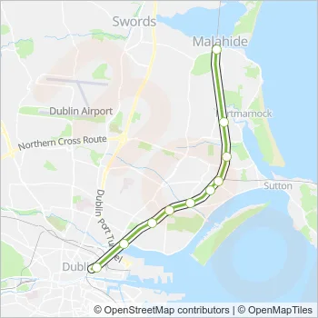 DART Train Line Map