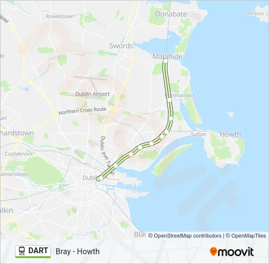 DART Train Line Map