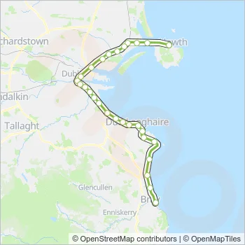 DART Train Line Map