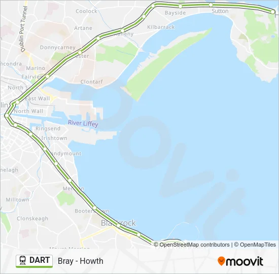 DART Train Line Map