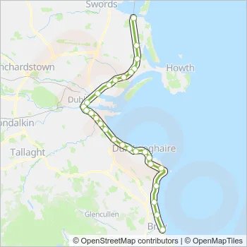 DART Train Line Map