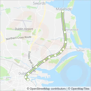 DART Train Line Map