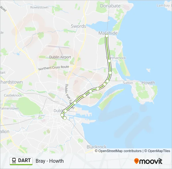 DART Train Line Map