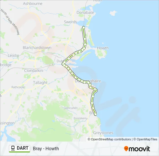 DART Train Line Map