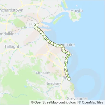 DART Train Line Map