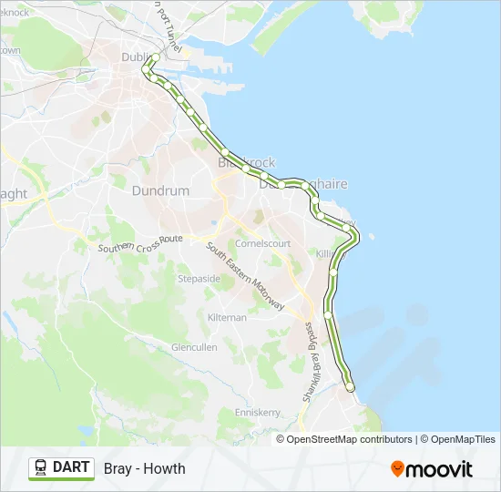 DART Train Line Map