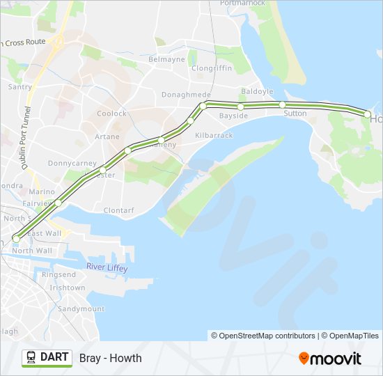 DART Train Line Map