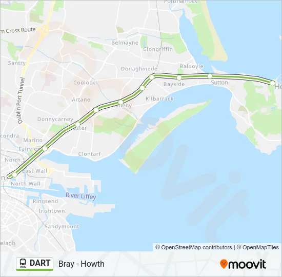 DART Train Line Map