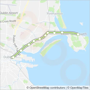 DART Train Line Map