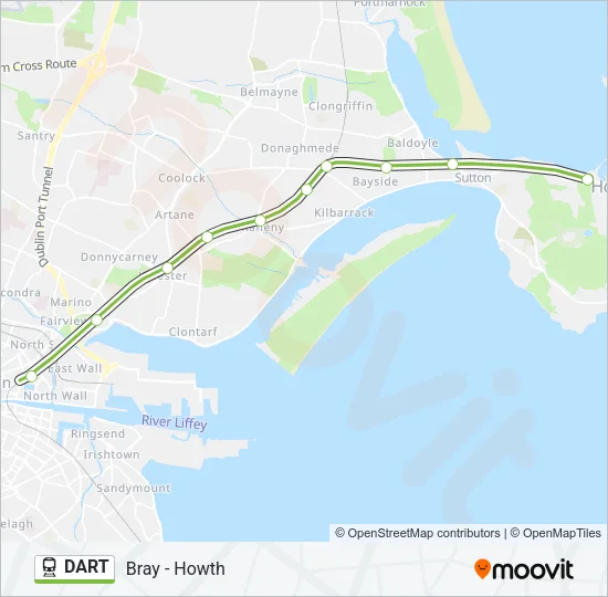 DART Train Line Map