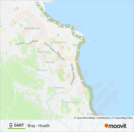 DART Train Line Map