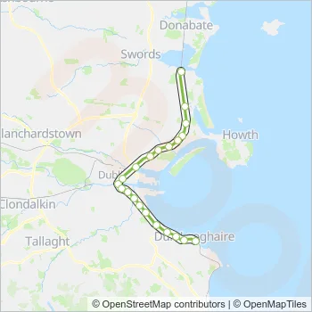 DART Train Line Map