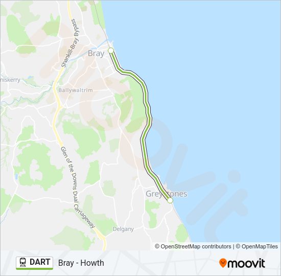 DART Train Line Map