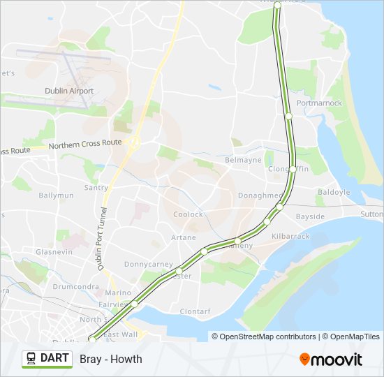 DART Train Line Map