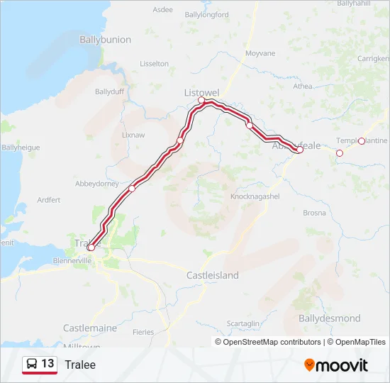 13 Bus Line Map