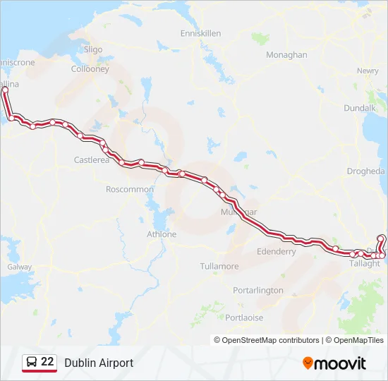 22 Bus Line Map