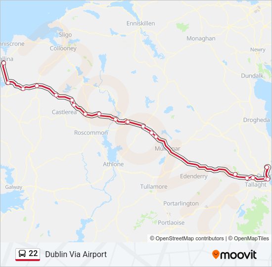 22 Bus Line Map