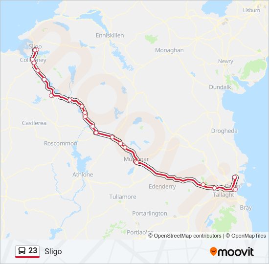 23 bus Line Map