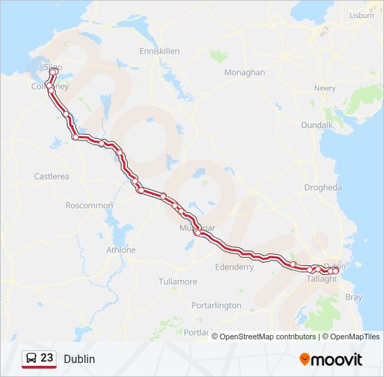 23 Bus Line Map