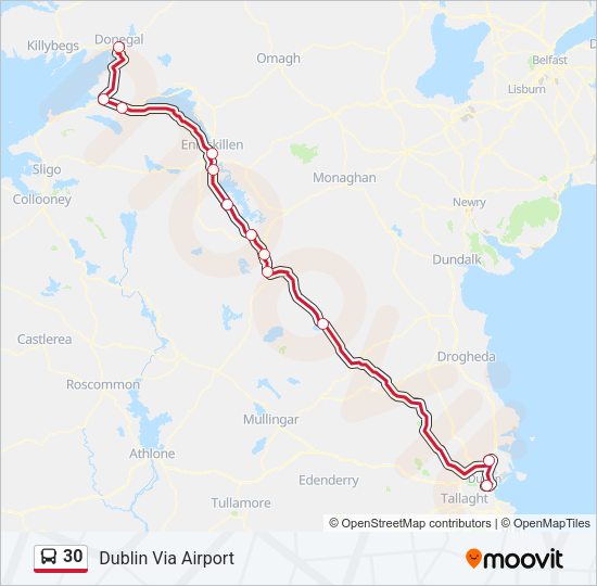 30 Bus Line Map