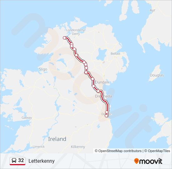 32 Bus Line Map