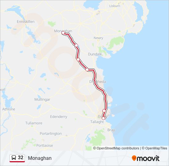 32 Bus Line Map