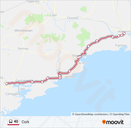 40 bus Line Map