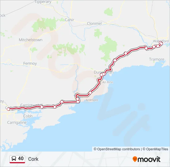 40 Bus Line Map