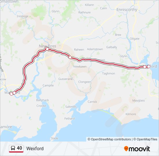 40 Bus Line Map