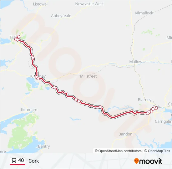 40 Bus Line Map