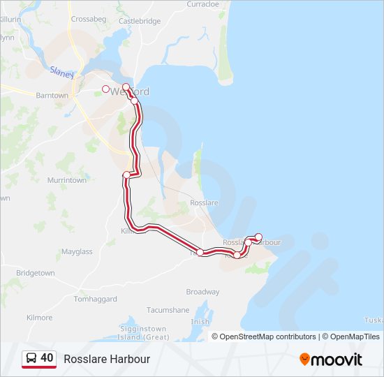 40 Bus Line Map