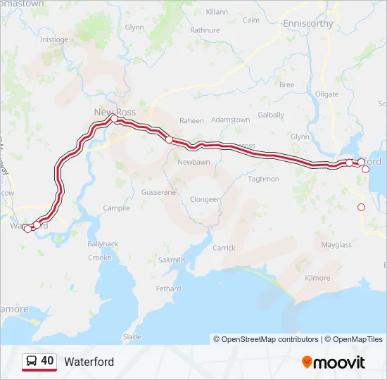 40 Bus Line Map