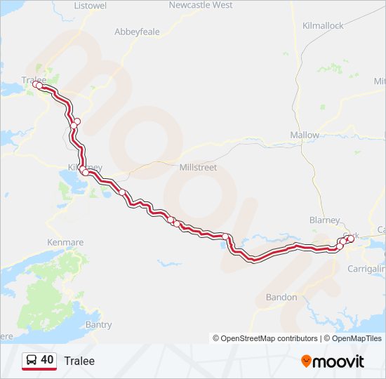 40 Bus Line Map