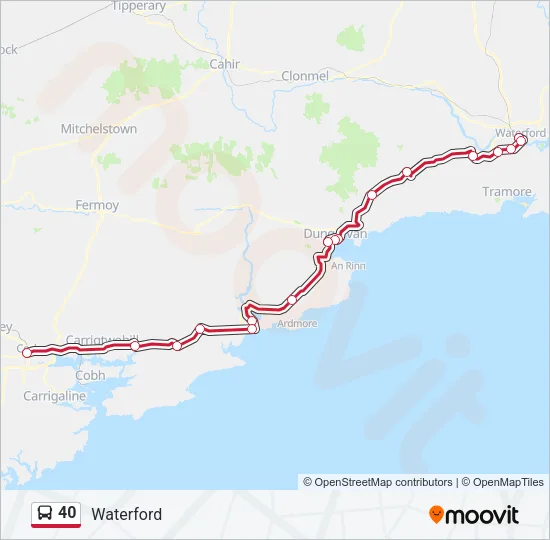 40 Bus Line Map