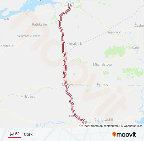 51 Bus Line Map