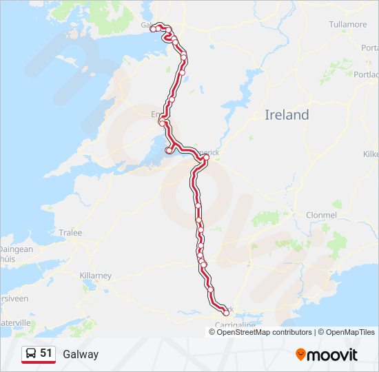 51 Bus Line Map